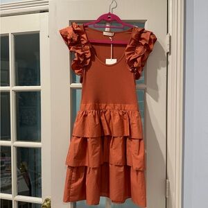 Ulla Johnson Hanna Burnt Orange Dress